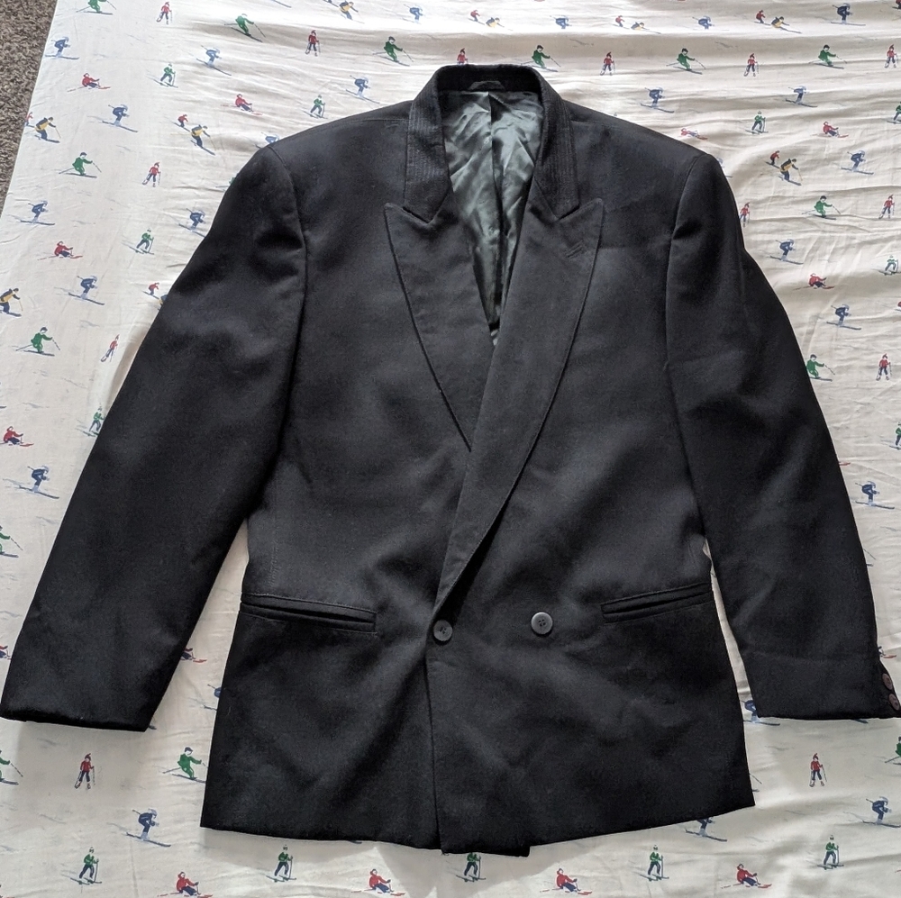 Vintage Men's Claude Montana 100% Wool Blazer Sport Coat, Sz 48, Made In Italy